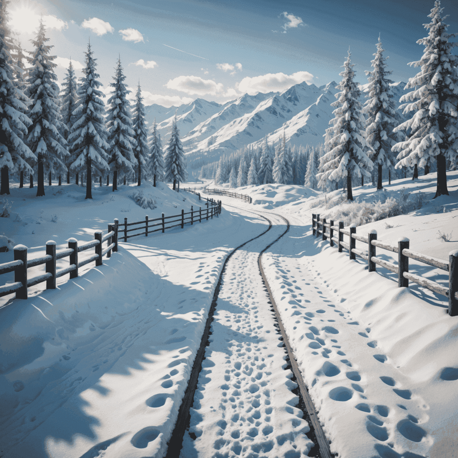 Tablero Fluxpin Edición Invierno Maravilloso con caminos nevados y obstáculos helados