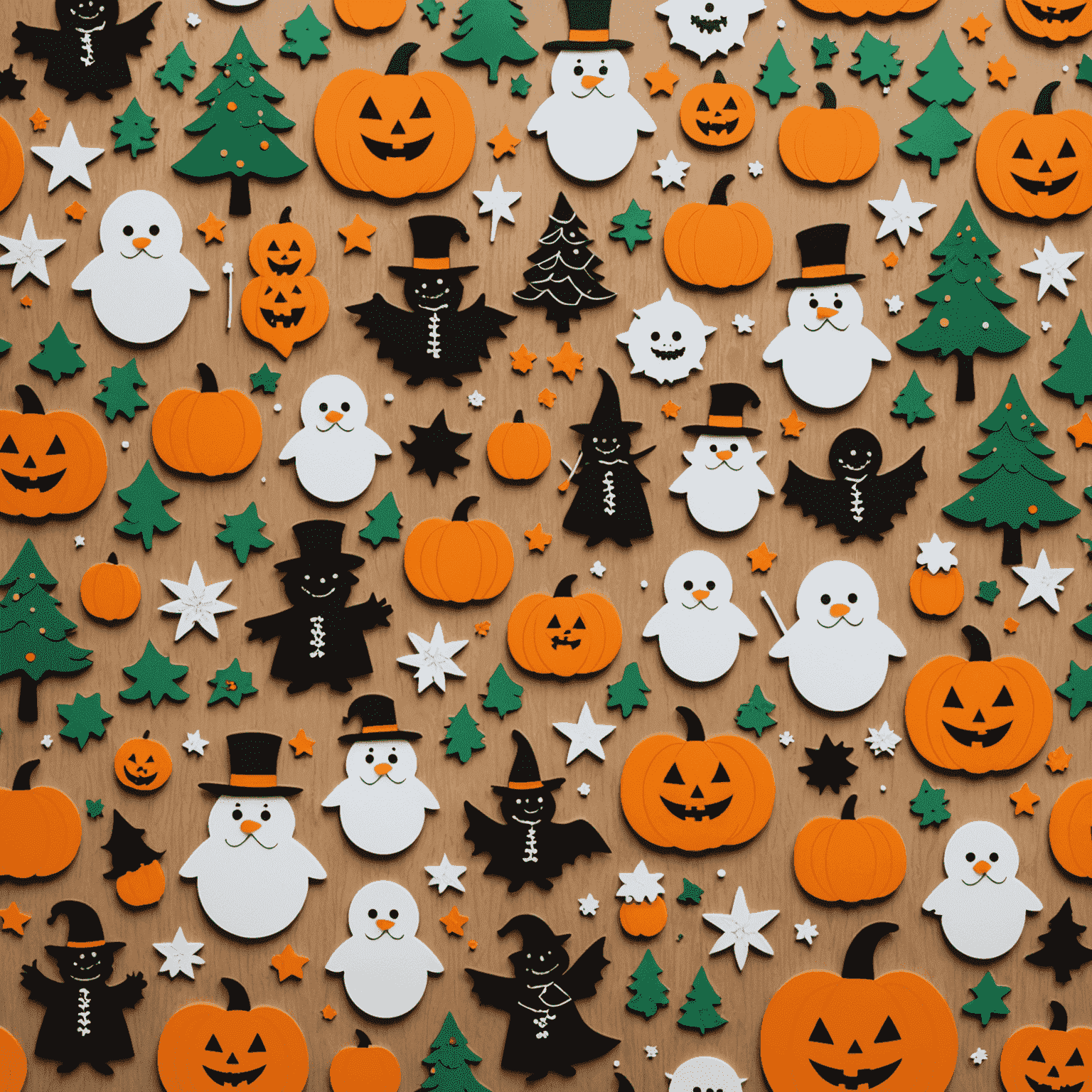 Tablero de Fluxpin personalizado con diseños únicos de temporada, incluyendo motivos navideños, de Halloween y primaverales